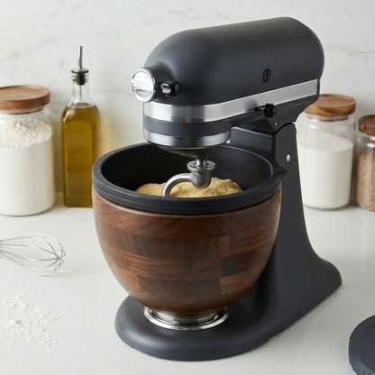 Biscuitique Premium Silicone Bowl Liner for 5Qt KitchenAid Wooden & Stainless Steel Bowls