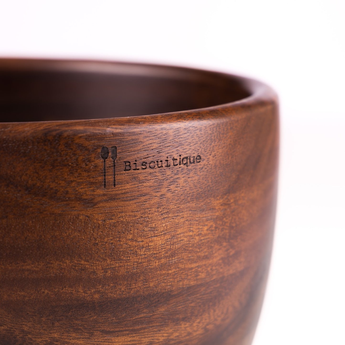 Biscuitique Premium Solid American Walnut Wood Mixing Bowl Compatible with Kitchen Aid Tilt-Head Models 4.5 Quart and 5QT Stand Mixer